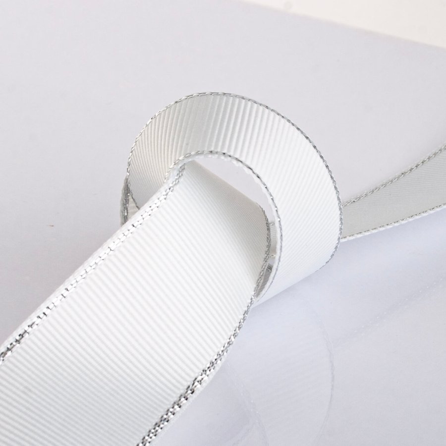 BND GROSGRAIN 25 MM X 2,5 M GRT SLVFARVET