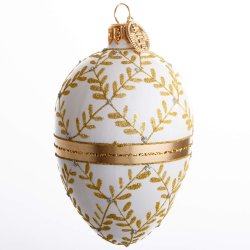 G DIAMANT 10 CM HVID GULDFARVET