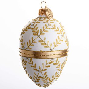 G DIAMANT 10 CM HVID GULDFARVET